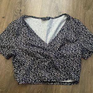 black and white shein top